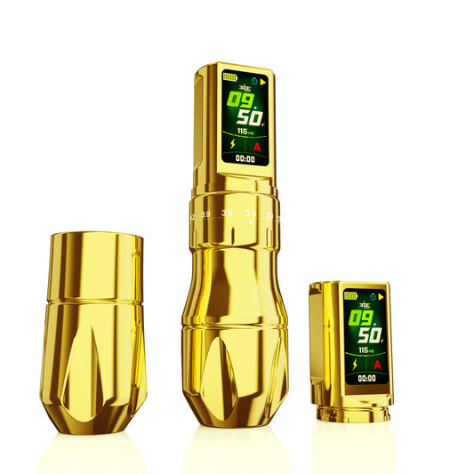 Edge Domino V2 Tattoo Pen Wireless Stroke Regolabile – Gold Ingot