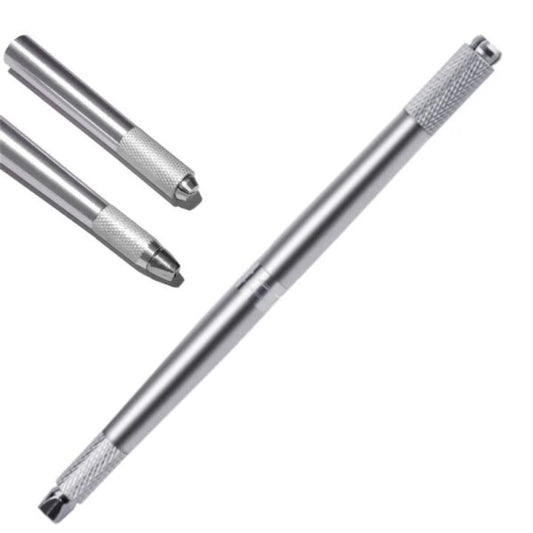 manipolo in acciaio Microblading Doppio ingresso – Silver