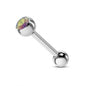 Barbell in acciaio chirurgico con brillantino