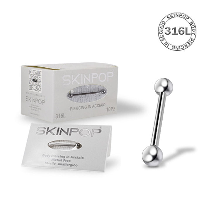 Barbell SKINPOP  in Acciaio 316L Sterile