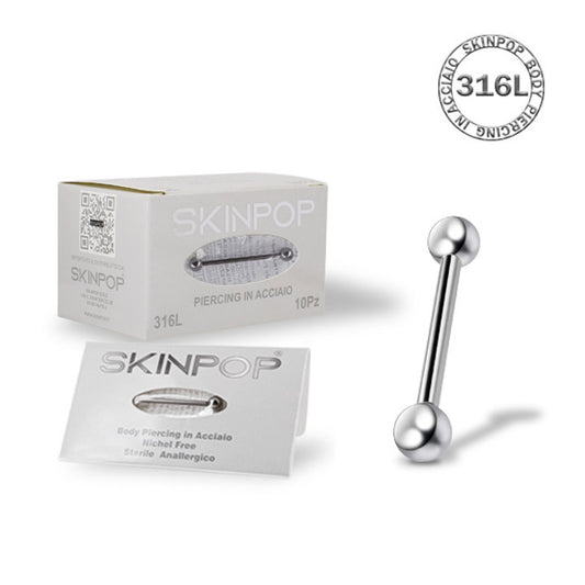 Barbell SKINPOP  in Acciaio 316L Sterile