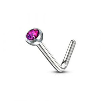 Piercing al naso con pietra in acciaio chirurgico